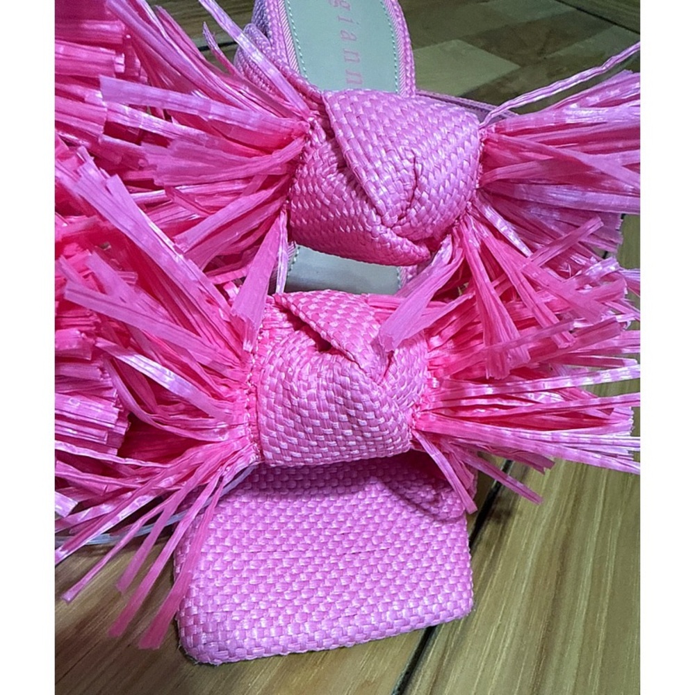 Maguire Raffia Knotted Fringe Slide Sandals - Picture 3 of 5